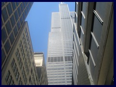 Sears Tower (Willis Tower) 01 - tallest building in the world 1973-1998. 527m tall to the antenna, 108 floors.